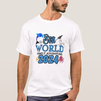 シーワールドファミリーアドベンチャー2024,家族の休暇 Tシャツ