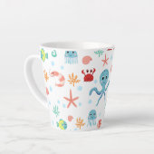 シーワールド柄 カフェラテマグ (左アングル)