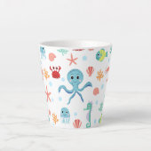 シーワールド柄 カフェラテマグ (正面)