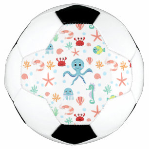 シーワールド柄 サッカーボール