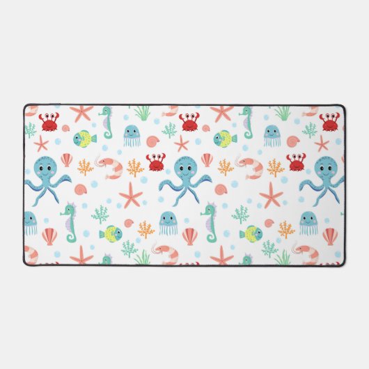 シーワールド柄 デスクマット (正面)