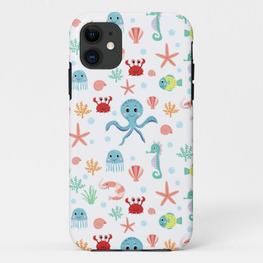 シーワールド柄 Case-Mate iPhoneケース (裏面)