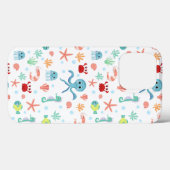 シーワールド柄 Case-Mate iPhoneケース (裏面 (横))