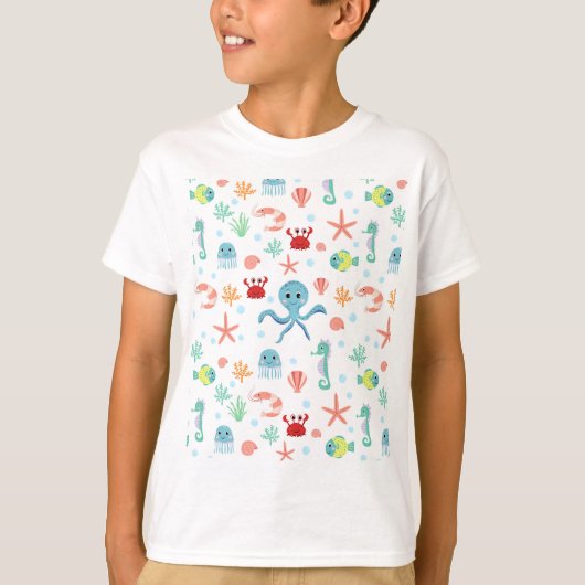 シーワールド柄 Tシャツ (正面)