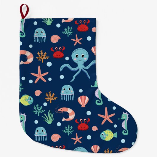 シーワールド ラージクリスマスストッキング (正面)