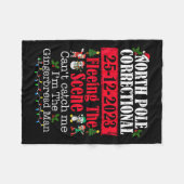 シーンから逃れる北極の矯正 フリースブランケット (正面(横))