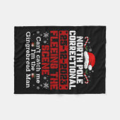 シーンから逃れる北極の矯正 フリースブランケット (正面(横))