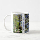 シーンの変更感動的引用文ツリーの花 コーヒーマグカップ (左)