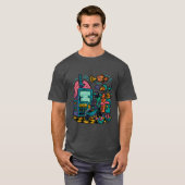 シーンを吸い込め - 超現実的ディストピアアート Tシャツ (正面フル)
