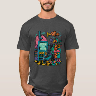 シーンを吸い込め - 超現実的ディストピアアート Tシャツ