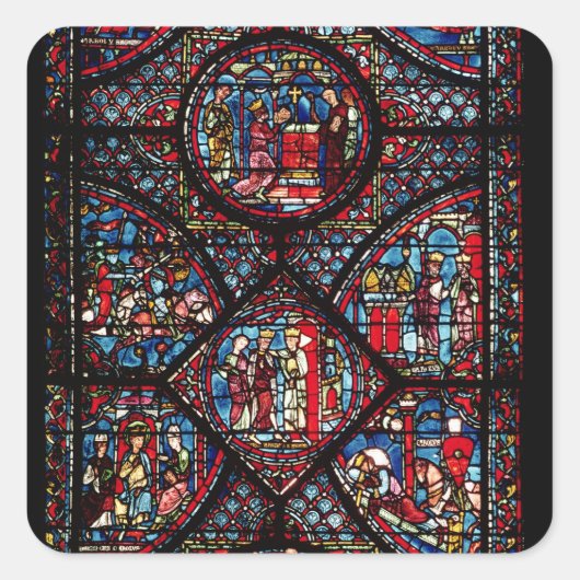 シーンを描いたウィンドウ スクエアシール (正面)