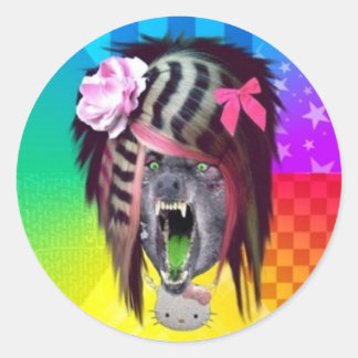 シーンウルフミームシール ラウンドシール