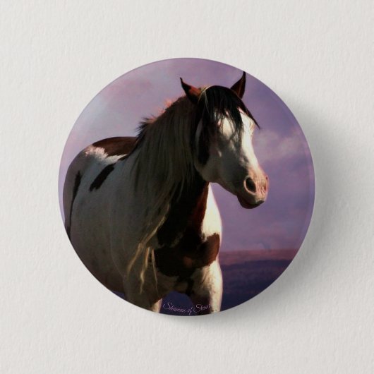 「シーンズのシャーマン」ボタン  缶バッジ (正面)