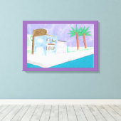 シーン付きキャカリブのンバス キャンバスプリント (インサイチュ (ウッドフロア))