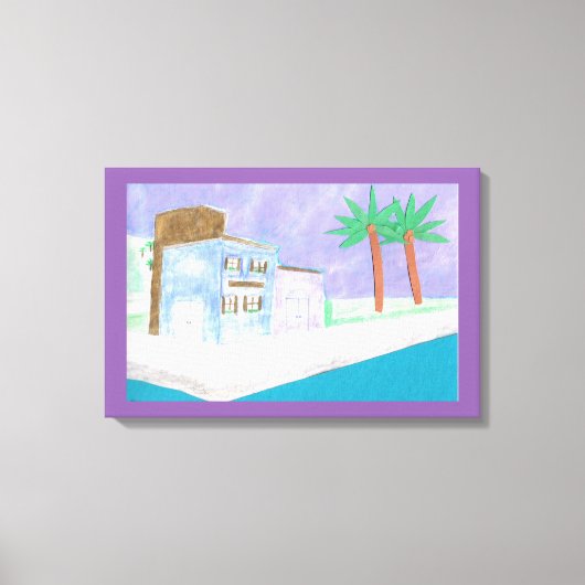 シーン付きキャカリブのンバス キャンバスプリント (正面)