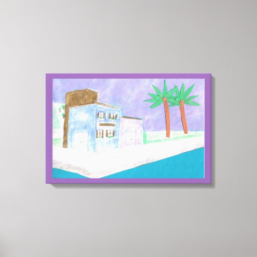 シーン付きキャカリブのンバス キャンバスプリント (正面)