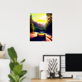 シーン鮮やかデザインポモダンスター ポスター (ホームオフィス)