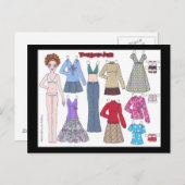 シーン10代のJensa紙ドールはがき ポストカード (正面/裏面)