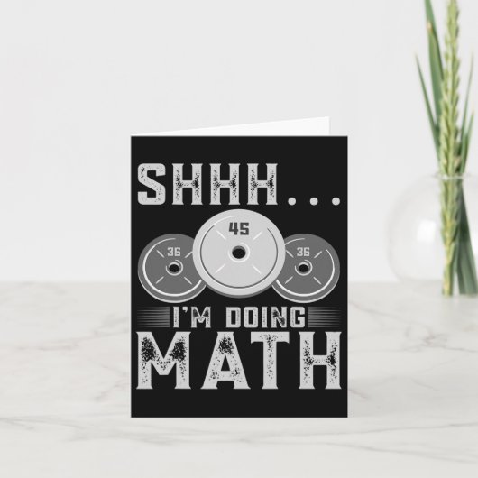 シーー私は数学のフィットネス重量挙げトレーニング カード (正面)