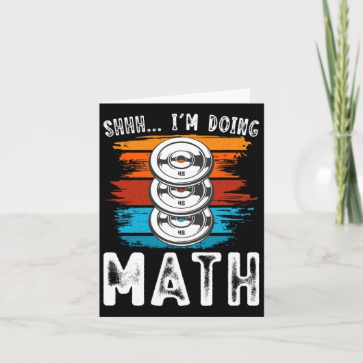 シーー私は数学のフィットネス重量挙げトレーニング カード (正面)