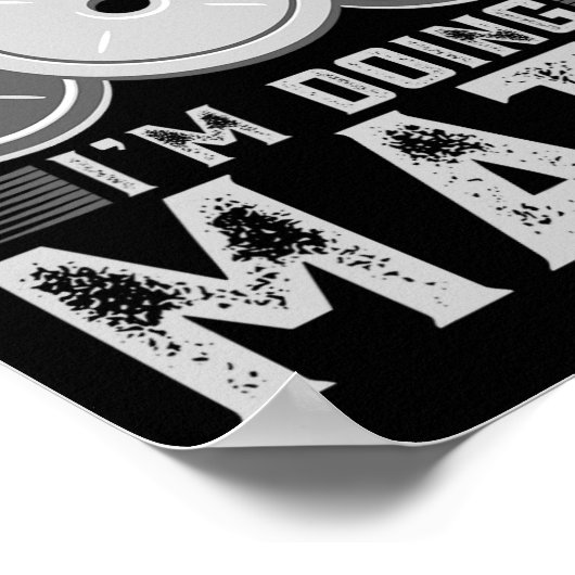 シーー私は数学のフィットネス重量挙げトレーニング ポスター (角)