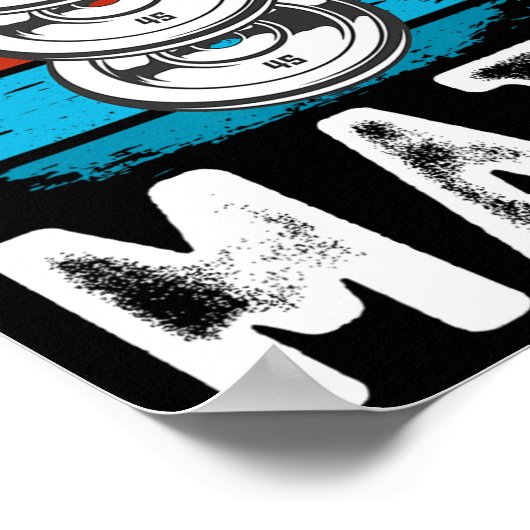 シーー私は数学のフィットネス重量挙げトレーニング ポスター (角)