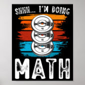 シーー私は数学のフィットネス重量挙げトレーニング ポスター (正面)