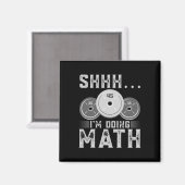 シーー私は数学のフィットネス重量挙げトレーニング マグネット (正面/裏面)