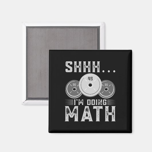 シーー私は数学のフィットネス重量挙げトレーニング マグネット (正面/裏面)