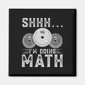 シーー私は数学のフィットネス重量挙げトレーニング マグネット (正面)