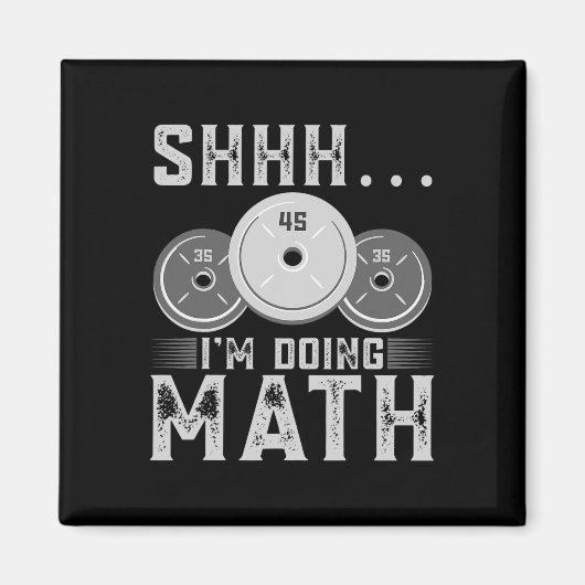 シーー私は数学のフィットネス重量挙げトレーニング マグネット (正面)