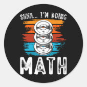 シーー私は数学のフィットネス重量挙げトレーニング ラウンドシール (正面)