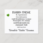 シー予測できなストレス裁縫テーラー 名刺 (裏面)