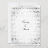 シー伝統的ト音楽結婚のテーマ招待状 招待状 (裏面)