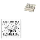 シー保プラスチック無減ら再利用リサイクル ラバースタンプ (押印)