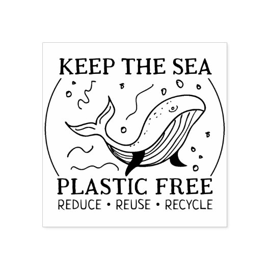 シー保プラスチック無減ら再利用リサイクル ラバースタンプ (インプリント)