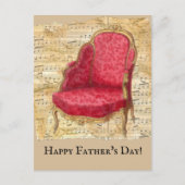 シー動揺してト音楽チェアビクトリアンファーザーデー ポストカード (正面)