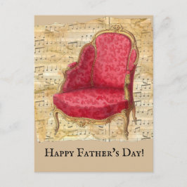 シー動揺してト音楽チェアビクトリアンファーザーデー ポストカード