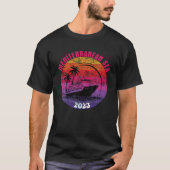 シー地中海のクルーズ2023レトロサンセットファミリー Tシャツ (正面)
