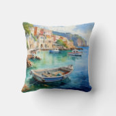 シー地中海のスカプス油絵を描デザイン クッション (裏面)