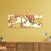 シー地中海のパノラママップ キャンバスプリント (インサイチュ (リビング))