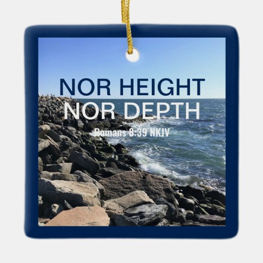 シー感動的・ブルー・チェのバイブル・バース・ウェーブズ セラミックオーナメント (正面)