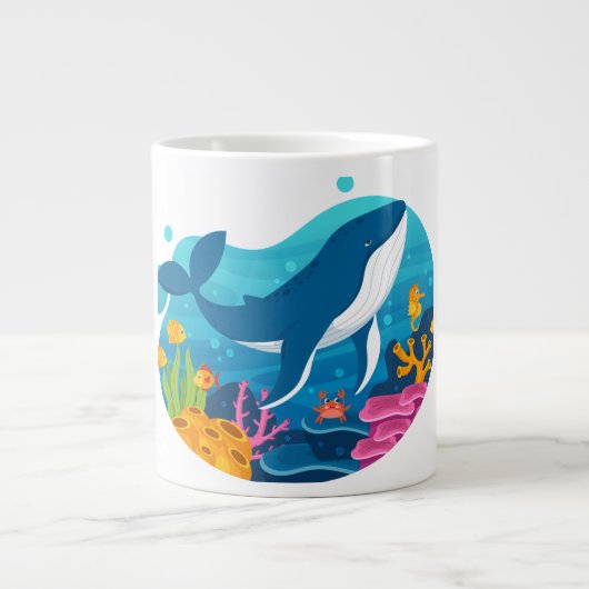 シー柄マグカップ ジャンボコーヒーマグカップ (正面)
