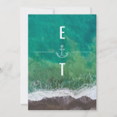 シー海ショアビーチ航海のいかりモノグラム セーブザデート (裏面)