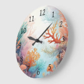 シー海ボトムサンゴデザイン315 ラージ壁時計 (傾斜)