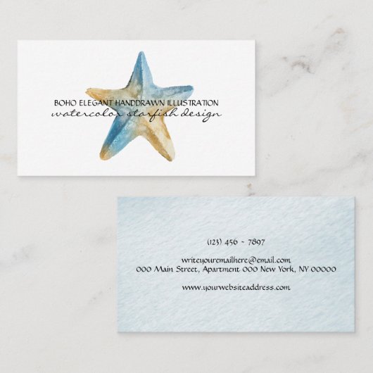 シー海ボホースターフィッシュ 名刺 (正面/裏面)