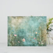 シー海マーメイドティール（緑がかった色）ブルースクラップブック紙 (スタンド正面)