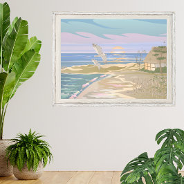 シー海沿岸ビーチアート フォトプリント           