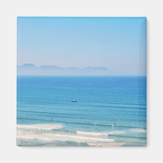 シー海波浪ヨットサーフィンスカイマグネット マグネット (正面)