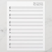 シー空白のト音楽ピアノ譜表 (正面)